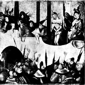 Follower of Jheronimus Bosch Ecce Homo before restoration