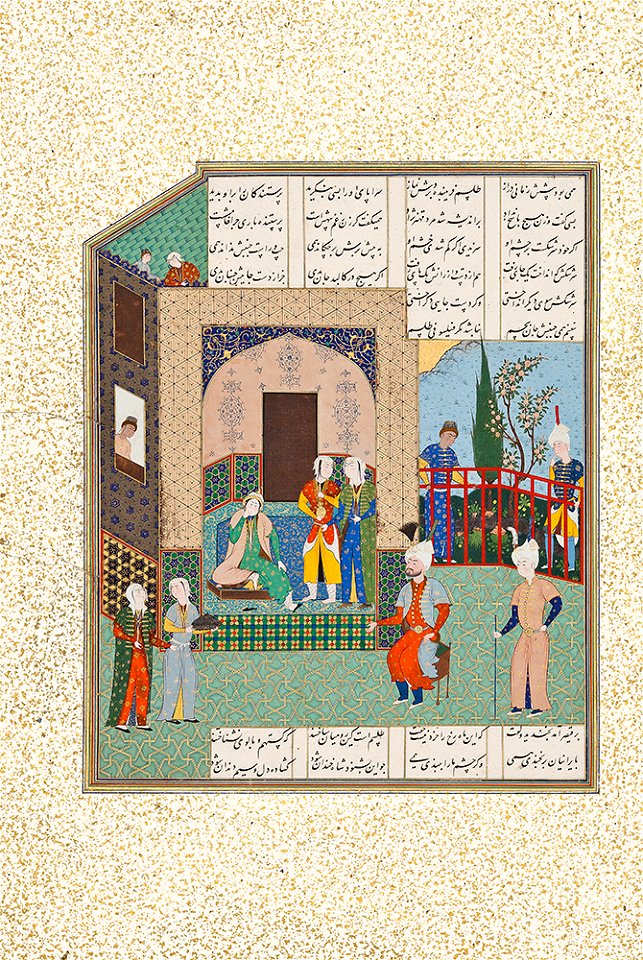 Folio 703r from the Shahnama of Shah Tahmasp TMoCA - Traditional visual ...