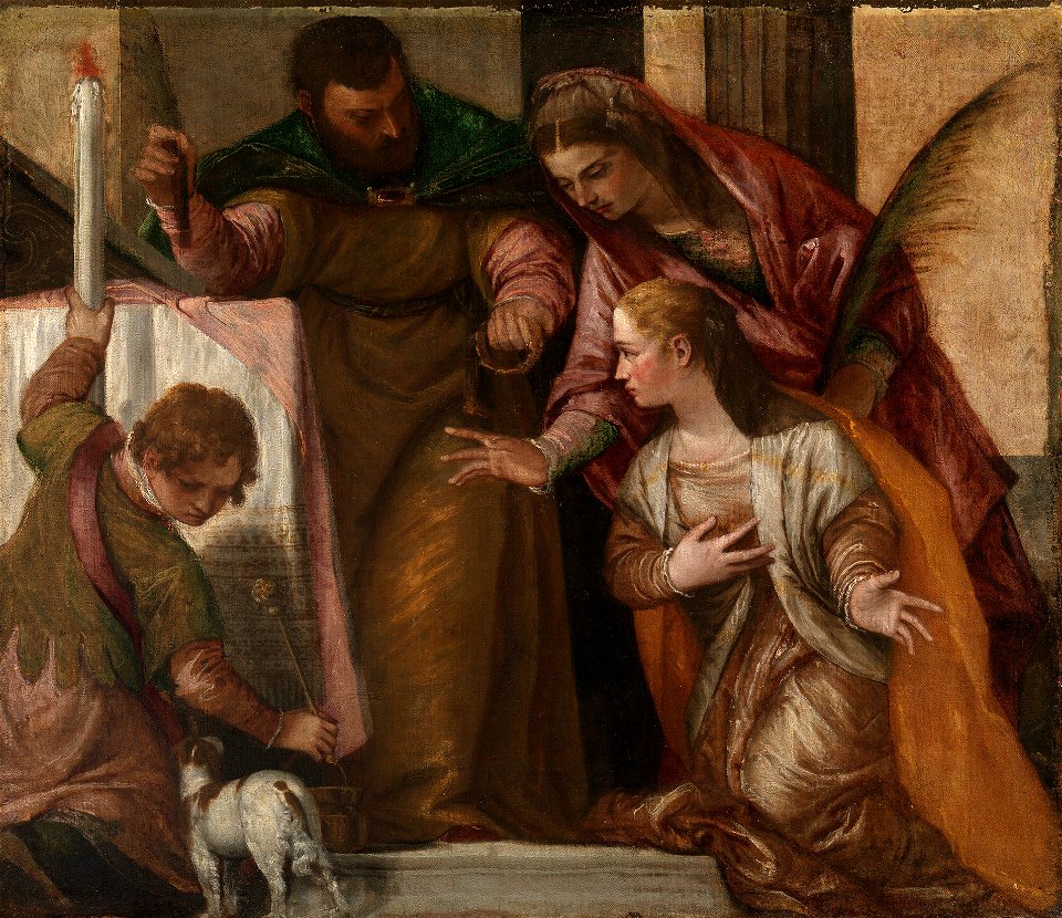 Follower of Paolo Veronese (1528-88) - St Clare Receiving the Palm - RCIN 402851 - Royal Collection