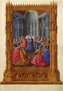 Folio 79r - Pentecost. Free illustration for personal and commercial use.