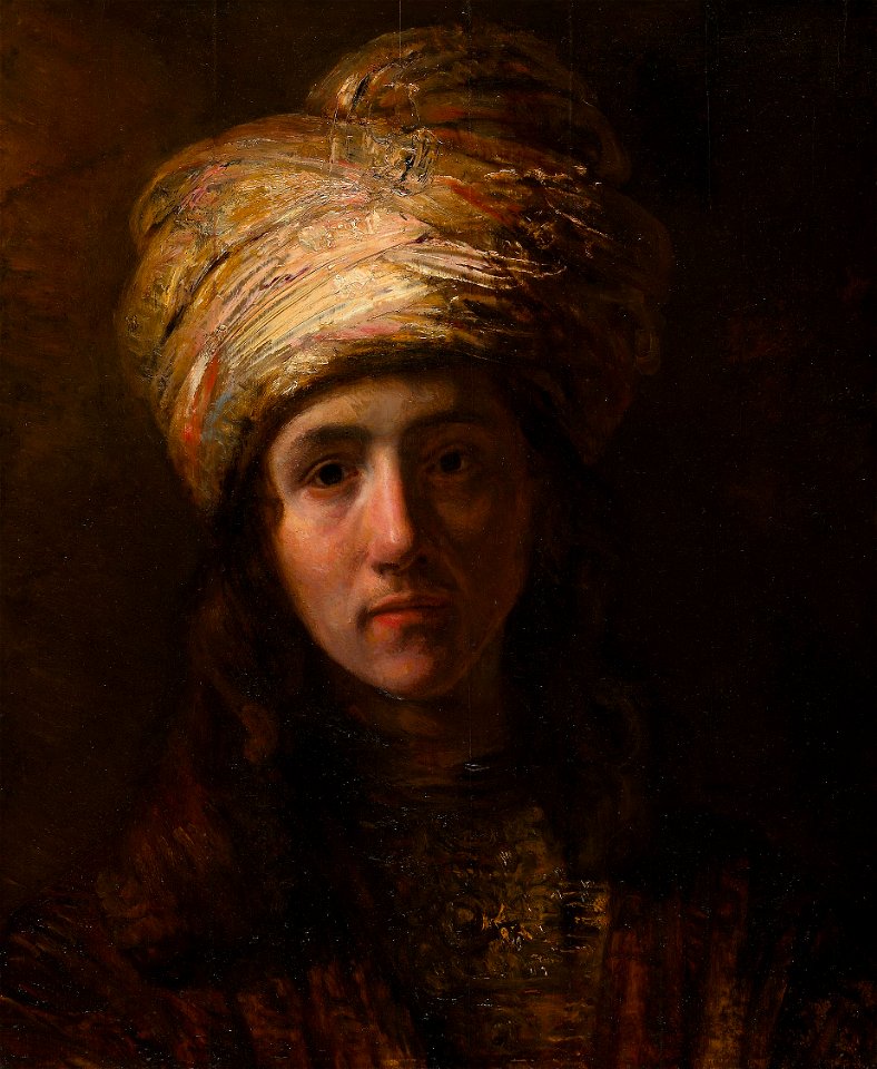 Follower of Rembrandt Harmenszoon van Rijn - Young Man in a Turban - 1954.297 - Art Institute of Chicago