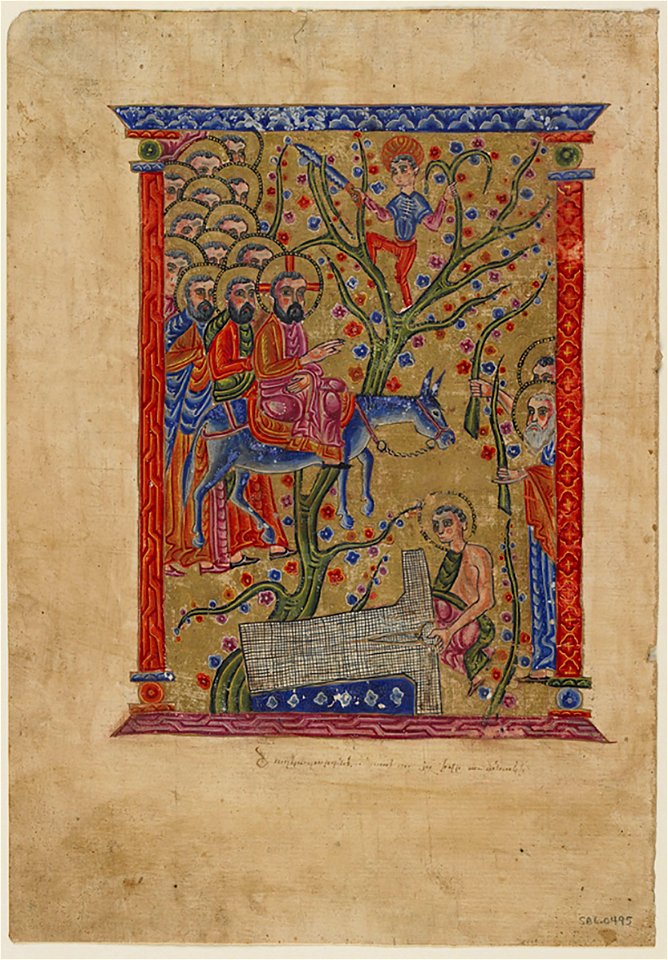 Folio from an Armenian Manuscript- The Entry into Jerusalem