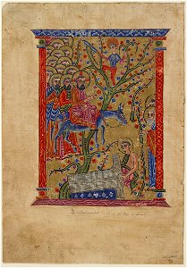 Folio from an Armenian Manuscript- The Entry into Jerusalem
