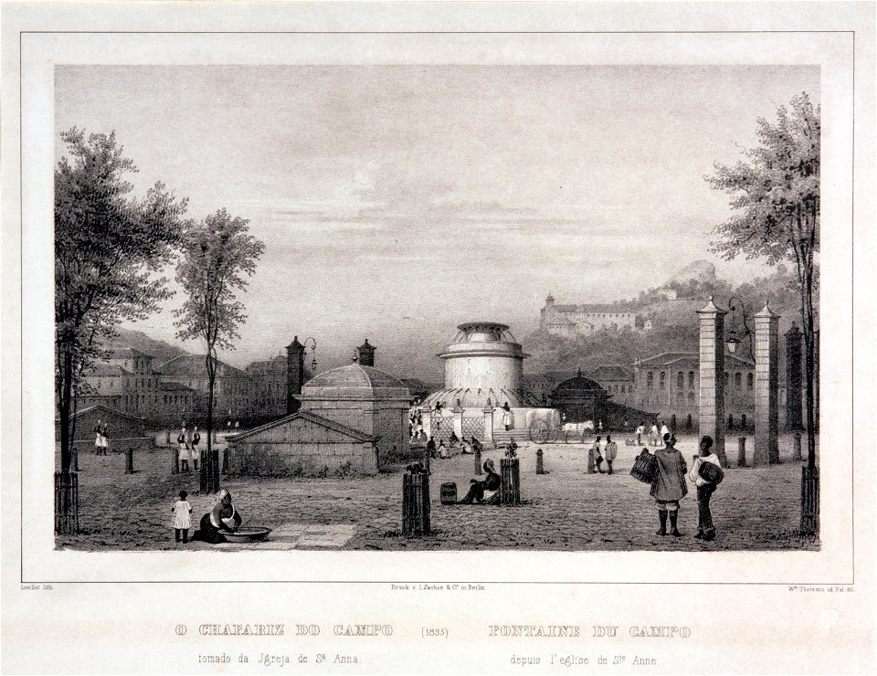 Fontaine du Campo Depuis l'Eglise de St. Anne, da Coleção Brasiliana Iconográfica