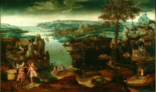 Follower Joachim Patinier - Tobias 1550-1599 FHM01 OS-I-279. Free illustration for personal and commercial use.
