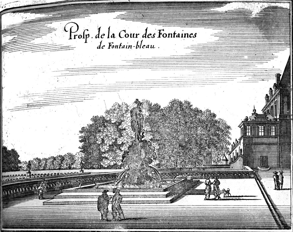 Fontainebleau 1655 Cour fontaines Zeiller 13781