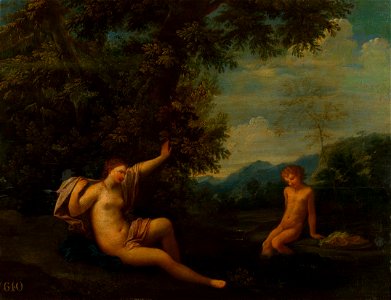 Follower of Francesco Albani (Bologna 1578-Bologna 1660) - Salmacis Sees Hermaphroditus Bathing - RCIN 402770 - Royal Collection