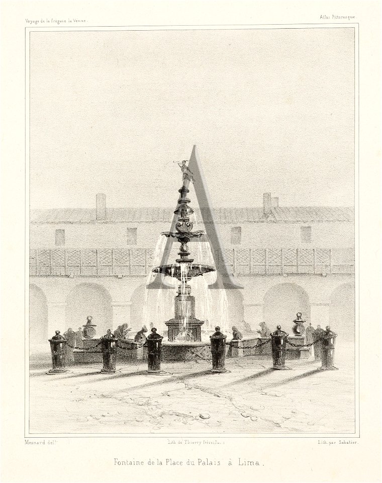 Fontaine de la Place du Palair a Lima