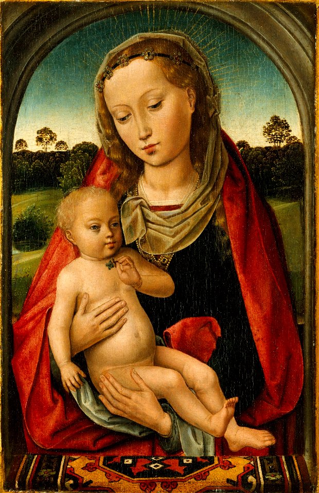 Follower of Hans Memling - Virgin and Child