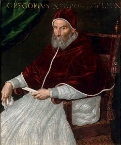 Lavinia Fontana - Portrait of Pope Gregory XIII. Free illustration for personal and commercial use.