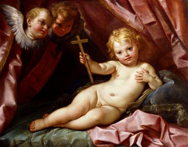 Follower of Carlo Maratti (1625-1713) - The Infant Christ Holding a Cross - RCIN 405555 - Royal Collection