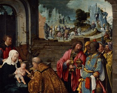Follower of Lucas van Leyden - The Adoration of the Magi - 1933.1045 - Art Institute of Chicago