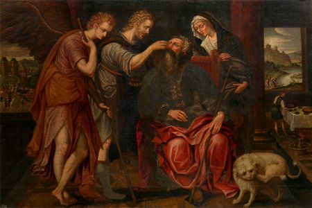 Follower of Michiel Coxie (c.1499-1592) - The Healing of Tobit - RCIN 406105 - Royal Collection