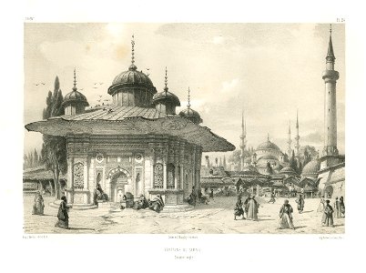 Fontaine du Sérail Constantinople - Flandin Eugène - 1853