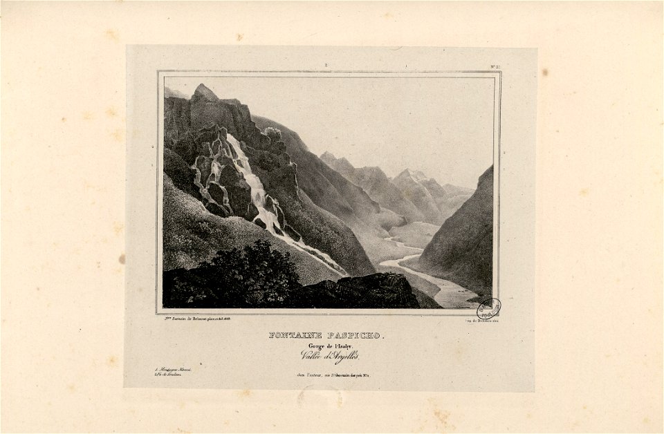 Fontaine Paspicho (i.e. Paspich). Gorge de l'Isaby, Vallée d'Argellès (i.e. Argelès) - Fonds Ancely - B315556101 A SARAZINDEBELMONT 021