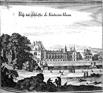 Fontaine-bleau 1655 perspective Zeiller 13782