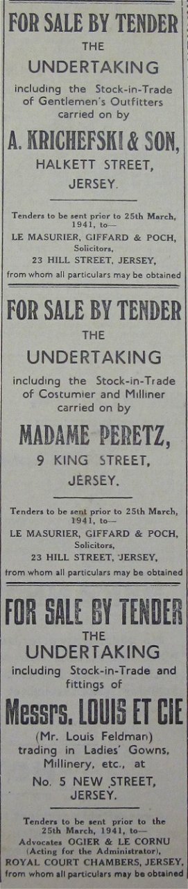 For sale by tender 1941 Jersey