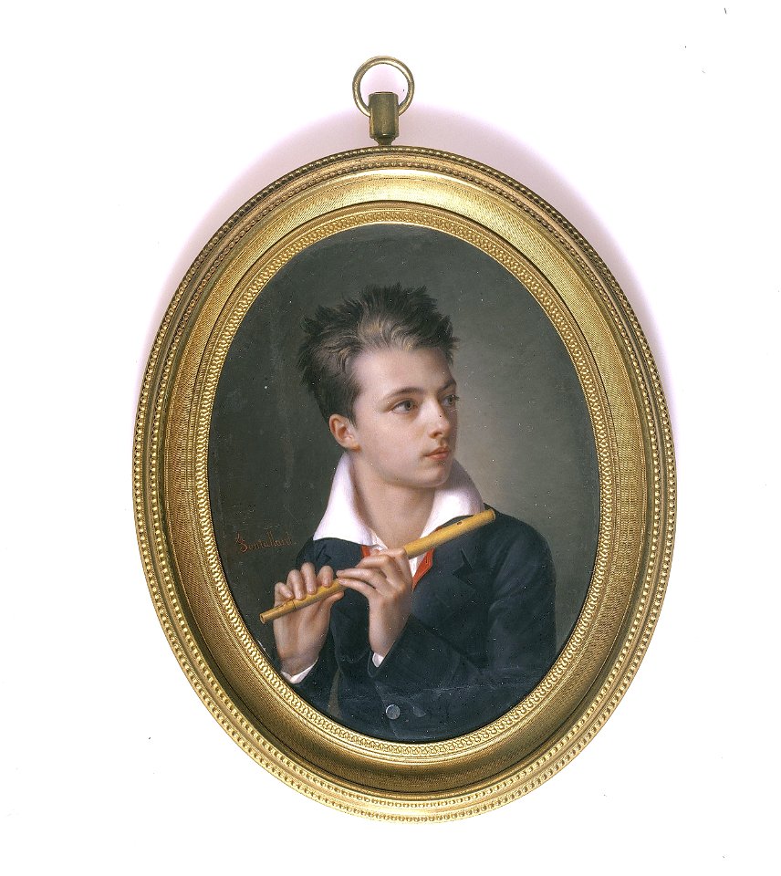 Fontallard, Jean-François - Portrait d'Henri-Gérard Fontallard jouant de la flûte traversière (J727) - J727 - Musée Cognacq-Jay
