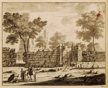 Fontaine auprès de laquelle Philippe baptisa l'Eunuque de la reine Candace - Bruyn Cornelis De - 1714