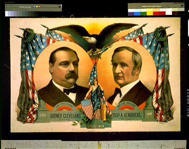 For president, Grover Cleveland of New York. For vice president, Thos. A. Hendricks, of Indiana - S.S. Frizzell. LCCN97500909