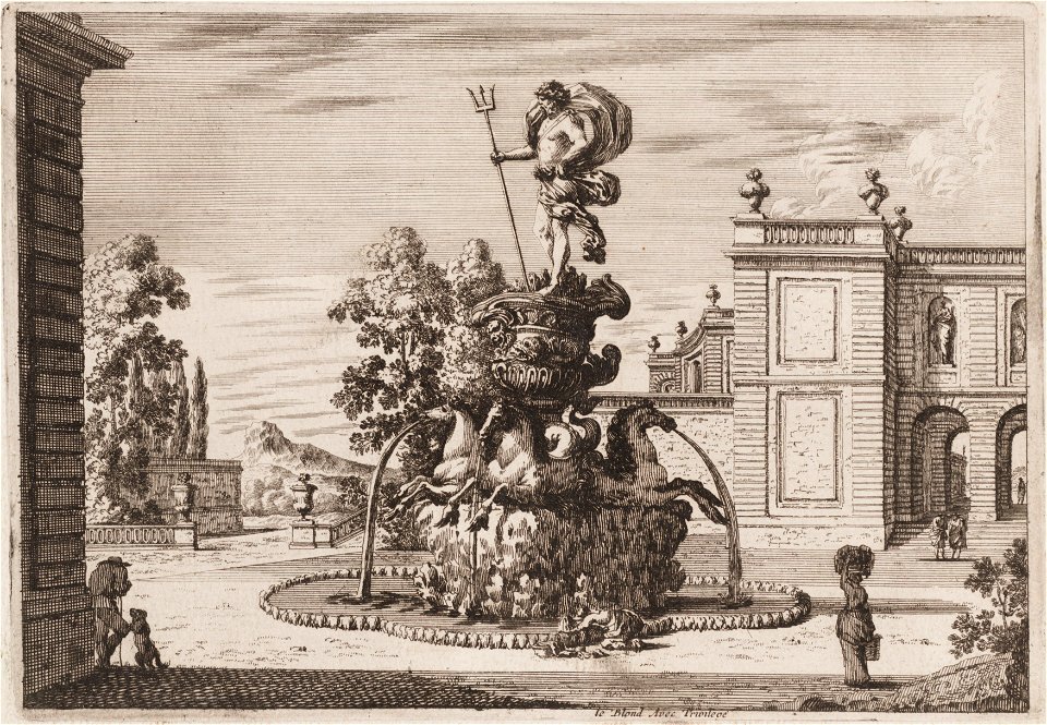 Fontein bekroond met Neptunus, objectnr A 13367