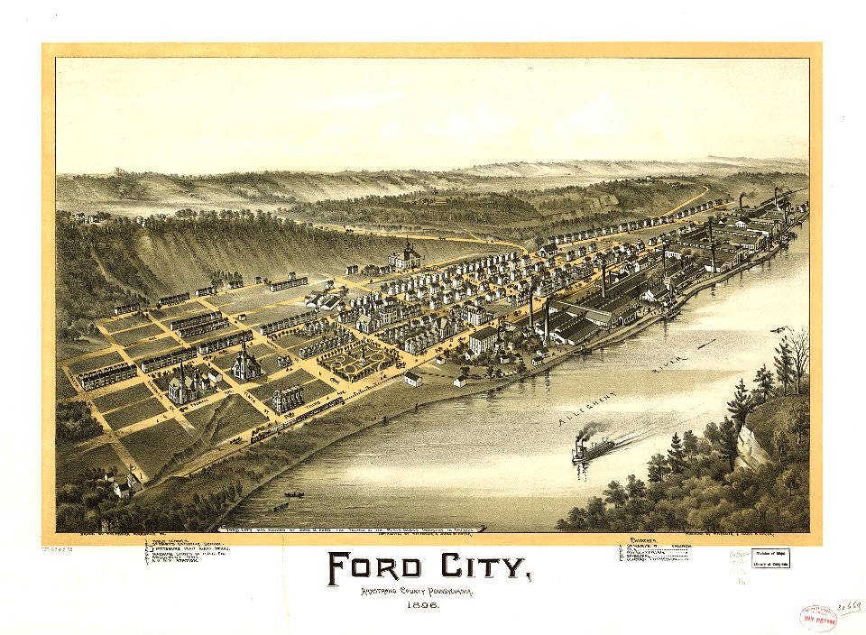 Ford City, Armstrong County, Pennsylvania, 1896. LOC 75694973