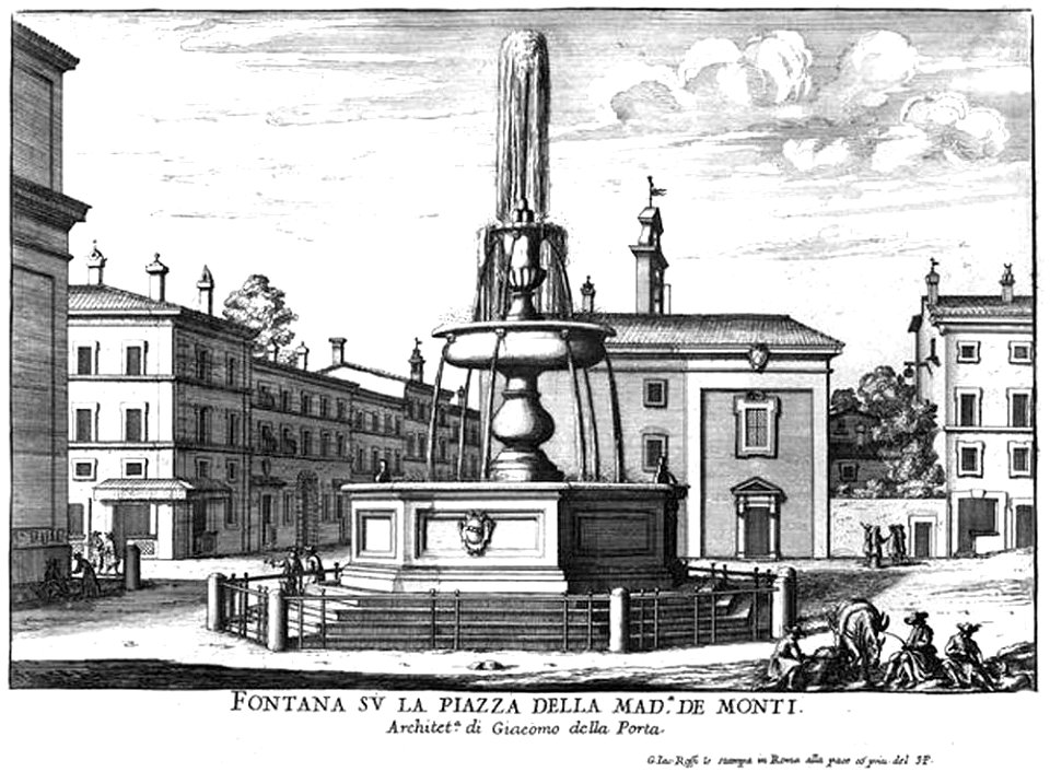 Fontana su la Piazza della Madonna de Monti by Giovanni Battista Falda (17th-cent.)