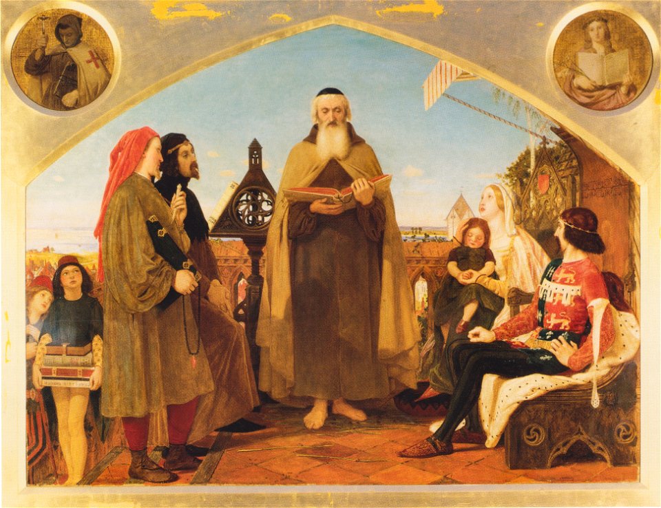Ford Madox Brown - John Wycliffe reading his translation of the bible to John of Gaunt