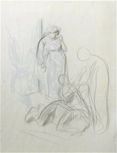 Forain J.L. - Pencil - Esquisse (VERSO) - 35x40cm