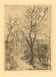 Footpath at Groenendael, print by James Ensor, 1888, Prints Department, Royal Library of Belgium, S. II 53358