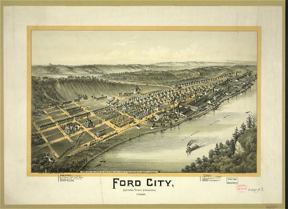 Ford City, Armstrong County Pennsylvania., 1896 LCCN2003681818. Free illustration for personal and commercial use.