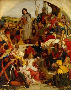 Ford Madox Brown (1821-1893) - Chaucer at the Court of Edward III - N02063 - National Gallery. Free illustration for personal and commercial use.