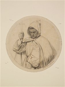 Ford Madox Brown - Wycliffe Reading his Translation of the Bible - Study of Monk Representing the Catholic Faith - Google Art Project