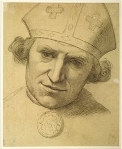Ford Madox Brown - The Spirit of Justice - Study for Head of a Bishop - Google Art Project