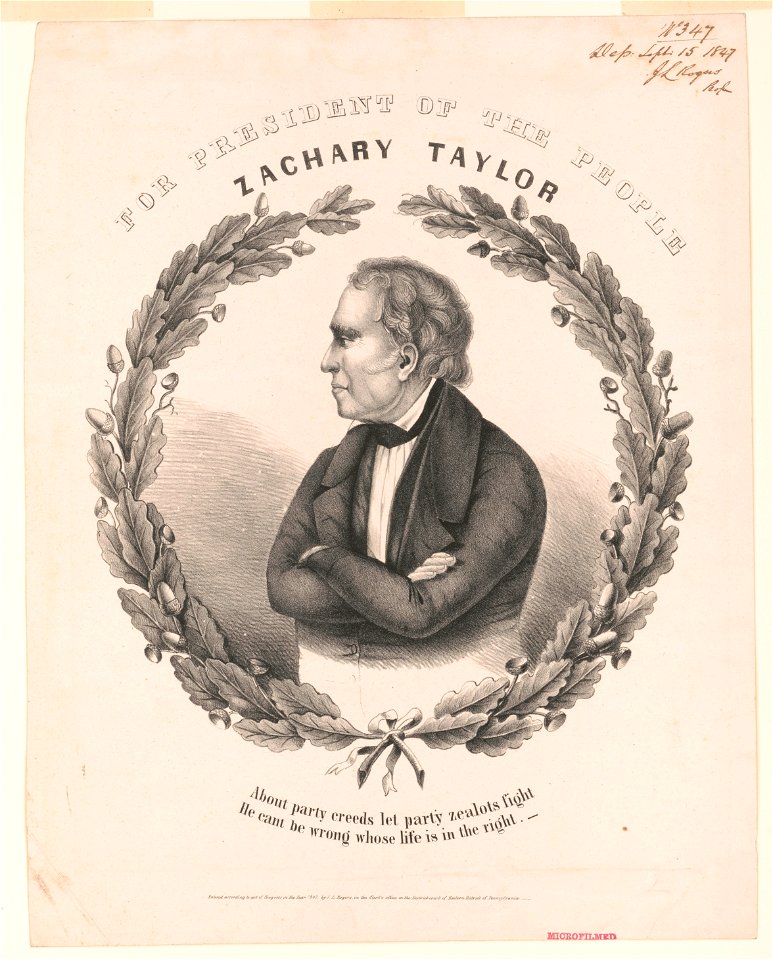 For president of the people, Zachary Taylor LCCN2003689266