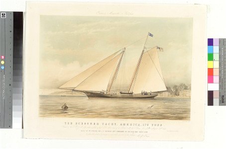 Fores's Marine Sketches. The Schooner Yacht America, 170 Tons RMG PY8702