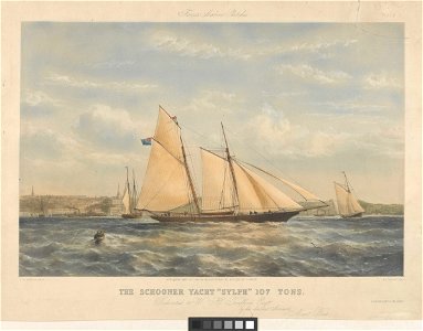 Fores's Marine Sketches. The Schooner Yacht Sylph 107 Tons RMG PY8749