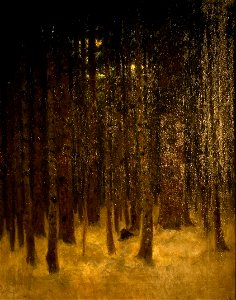 Forest in Winter by Mednyánszky