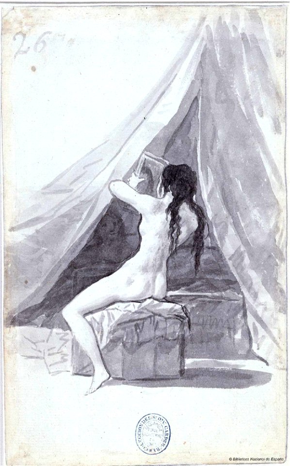 Goya - Mujer desnuda con un espejo, bdh0000154306
