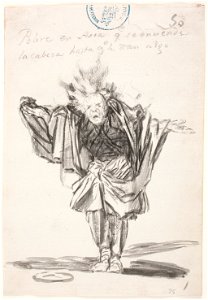 Goya - Pobre en Asia que se enciende la cabeza hasta que le dan algo, D04019