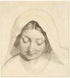 Ford Madox Brown - Oure Ladye of Saturday Night - Study for Head of the Madonna - Google Art Project