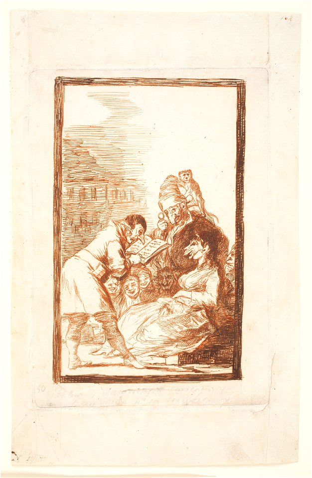 Goya - Sueño 11. Mascaras de caricaturas que apuntaron por su significado, D04201