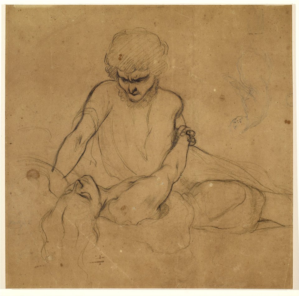 Ford Madox Brown - Parisina's Sleep - Study for Prince Azo and Parisina - Google Art Project