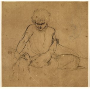 Ford Madox Brown - Parisina's Sleep - Study for Prince Azo and Parisina - Google Art Project