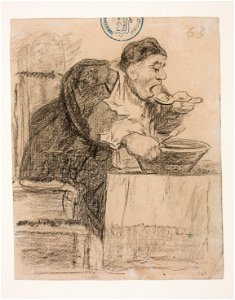 Goya - Religioso comiendo de un barreño, D04105