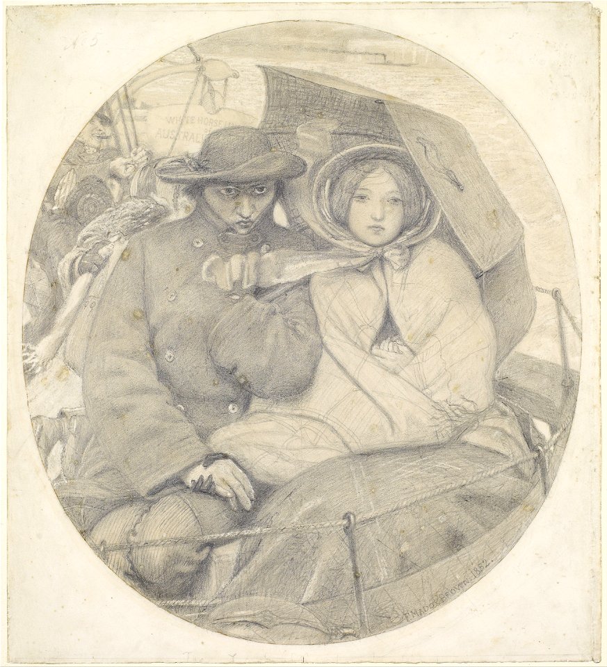 Ford Madox Brown - The Last of England - Cartoon - Google Art Project