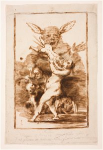 Goya - Sueño 6. Pregon de Brujas proibiendo a las que no pasan de treinta años, por mas merito que tengan, D04156