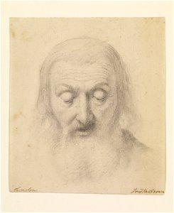 Ford Madox Brown - Wycliffe Reading his Translation of the Bible - Study for the Head of Wycliffe - Google Art Project