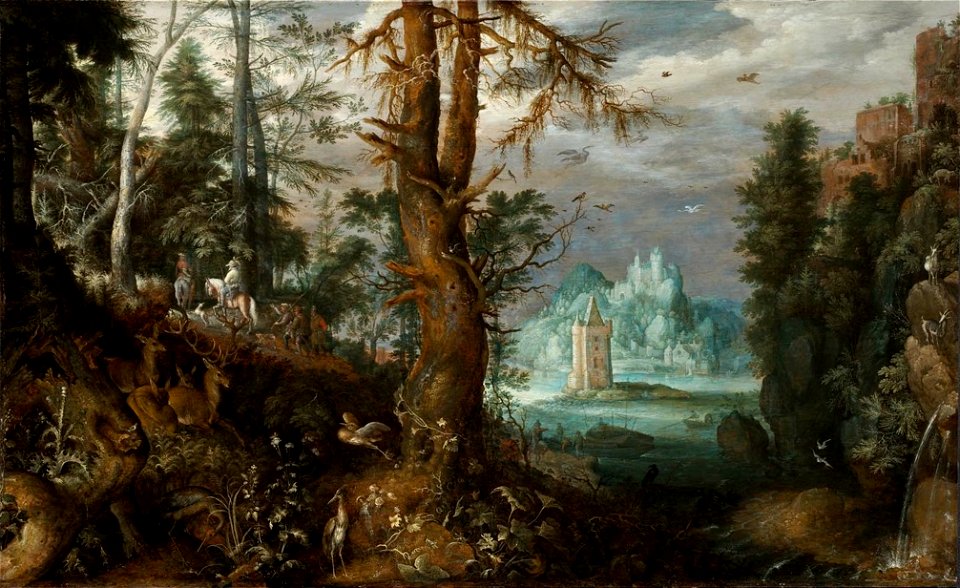 Forest Scene with Hunters by Roelant Savery Museum of Fine Arts, Boston 1988.14