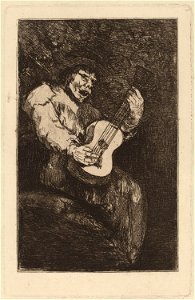 Goya - The Blind Singer. Free illustration for personal and commercial use.